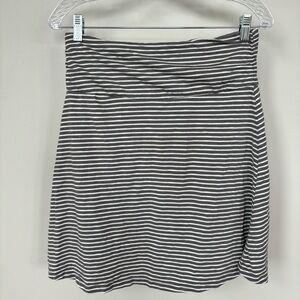 Toad&Co Gray & White striped‎ Skirt Size S